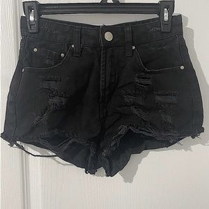 Black mini jeans short from Garage